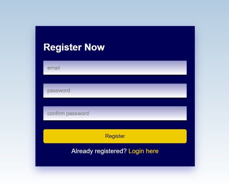 Creating a Secure Login Registration Form for  Students Practice Project