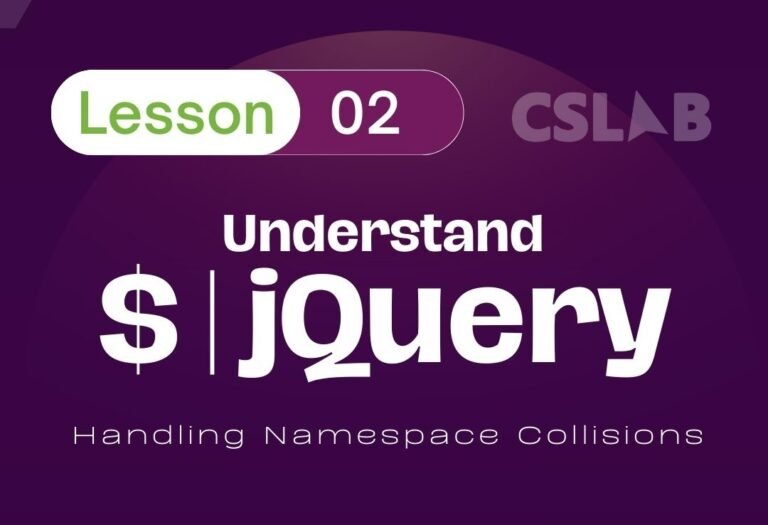 Mastering jQuery Lesson 2: Handling Namespace Collisions