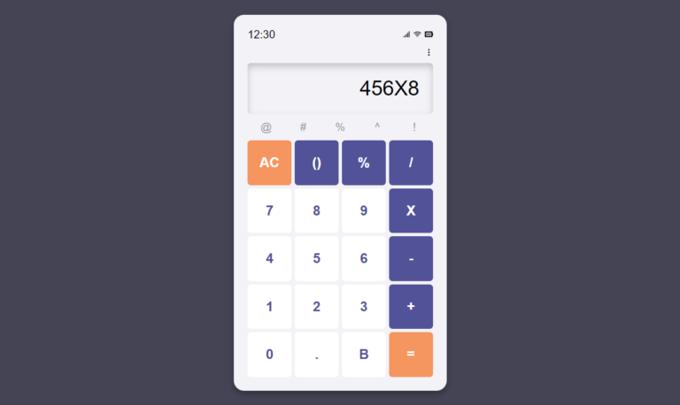 Creating a Stylish Calculator UI Design With HTML ,CSS