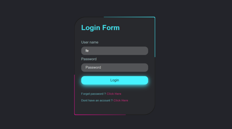 Creating a Stylish Login Form with HTML and CSS